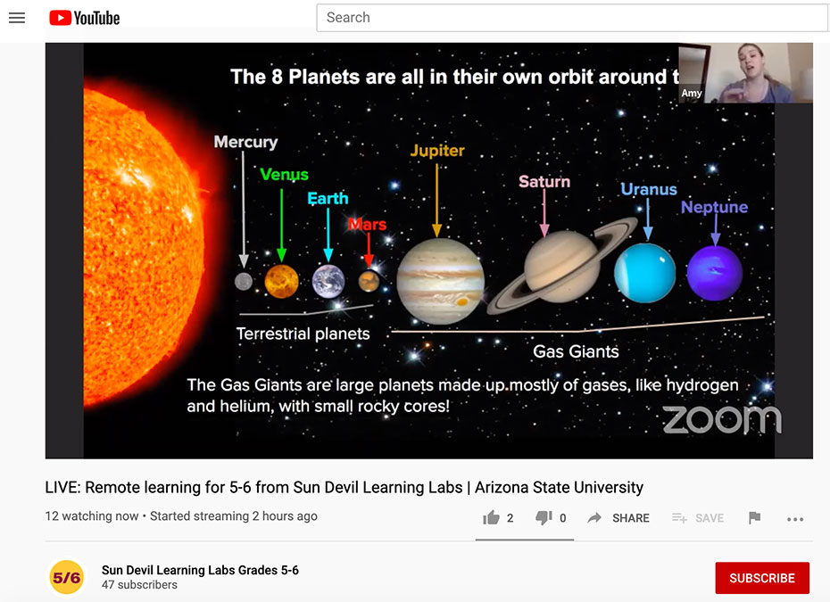 A Sun Devil Learning Labs presentation on the planets