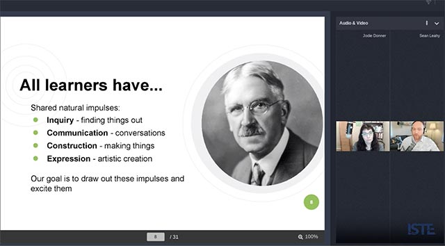 Screen shot of virtual conference presentation