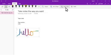 OneNote screenshot