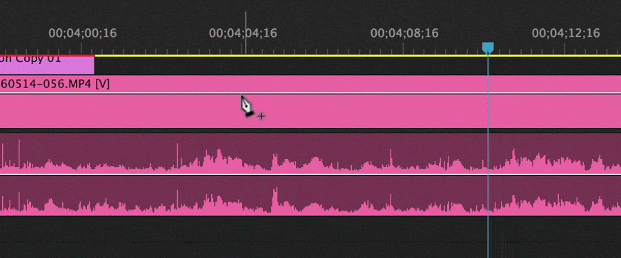 Adding and adjusting points on a video curve within the timeline